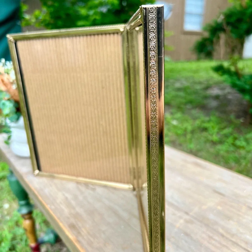 Vintage Gold Double Picture Frame | 8x10
